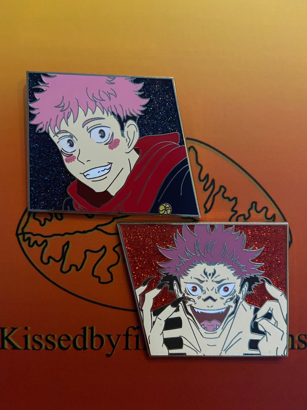 Jujutsu Kaisen Berserk Itadori GLITTER Pin Set