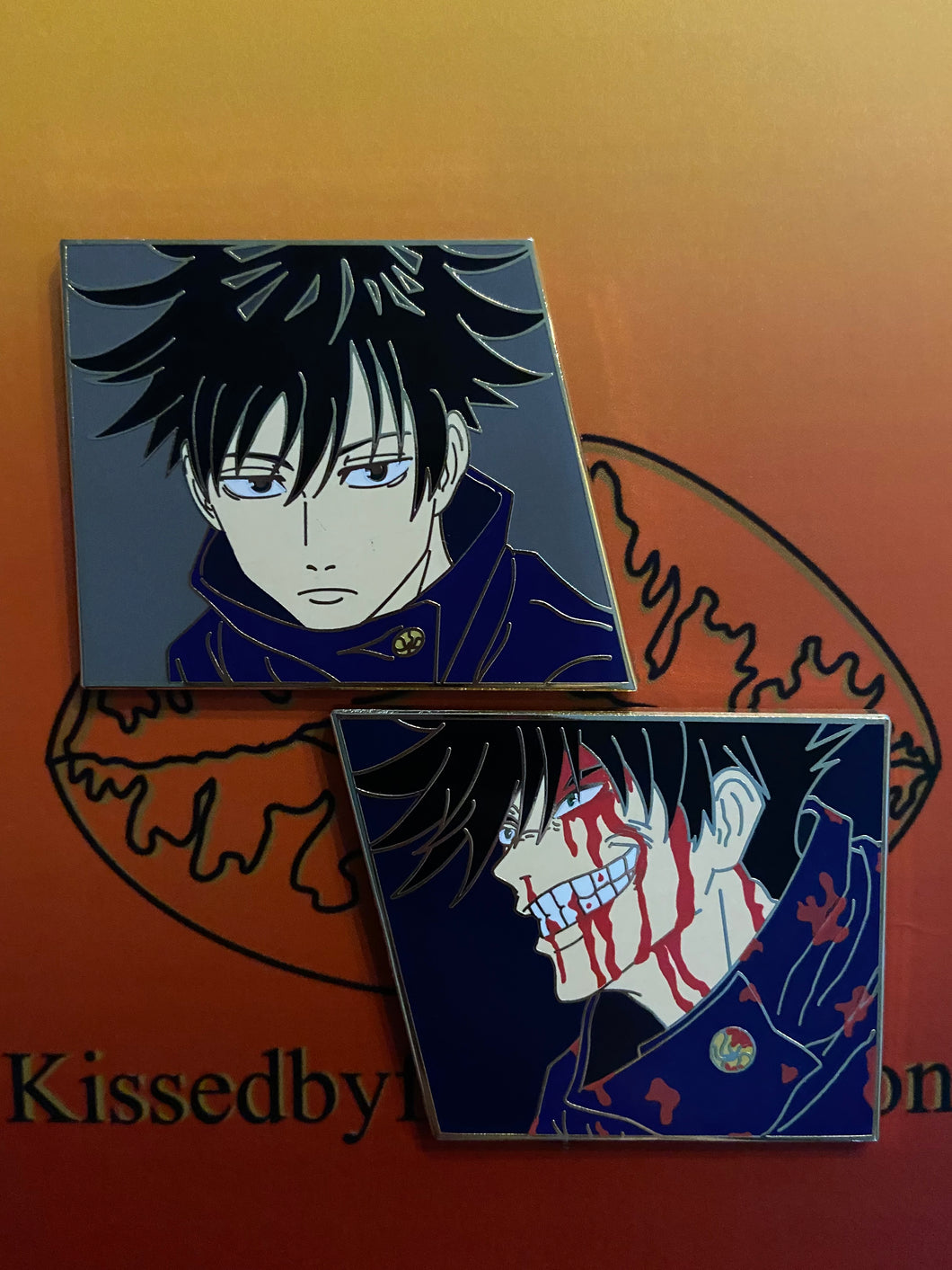 Jujutsu Kaisen Berserk Megumi NON-GLITTER Pin Set!