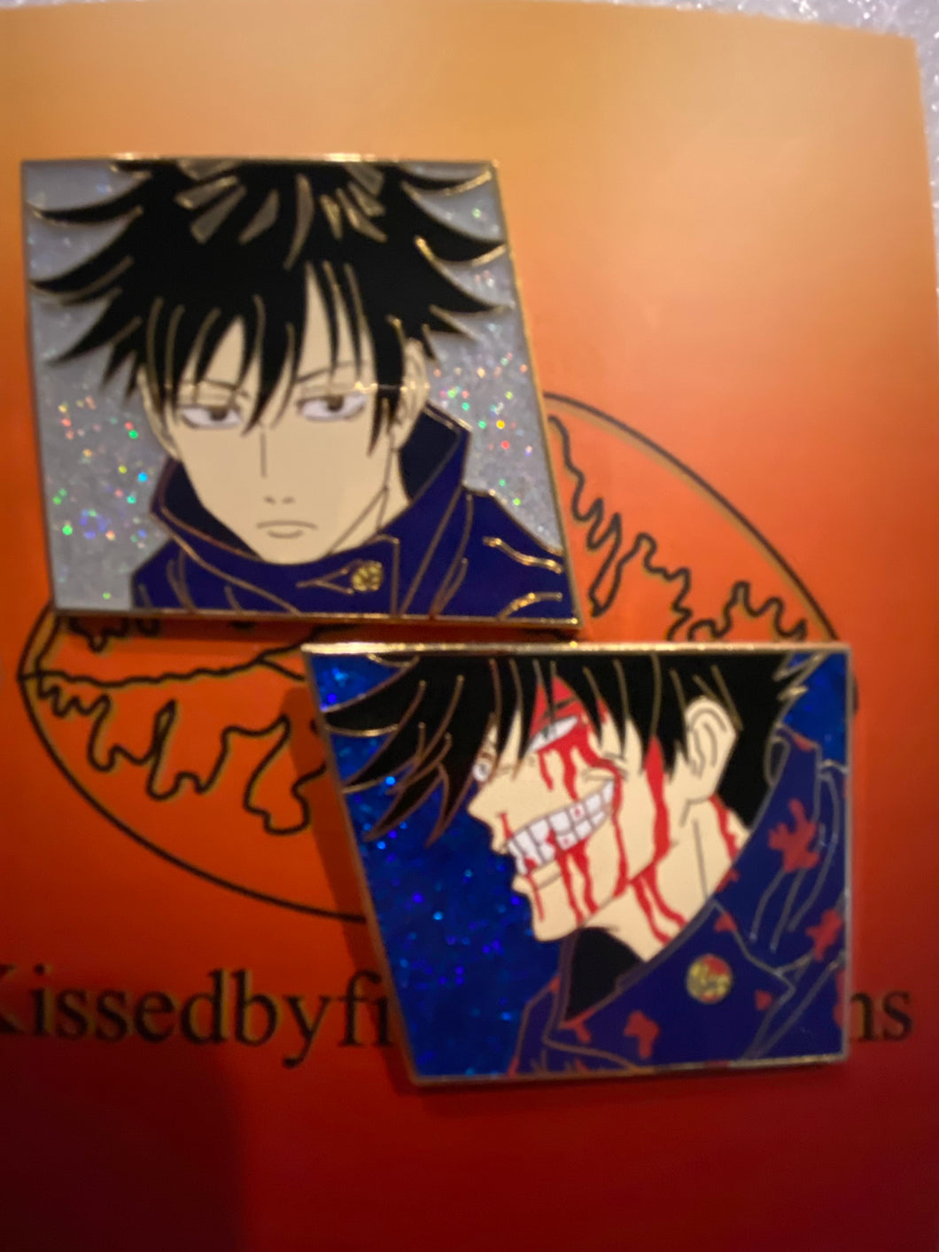 Jujutsu Kaisen Berserk Megumi GLITTER Pin Set