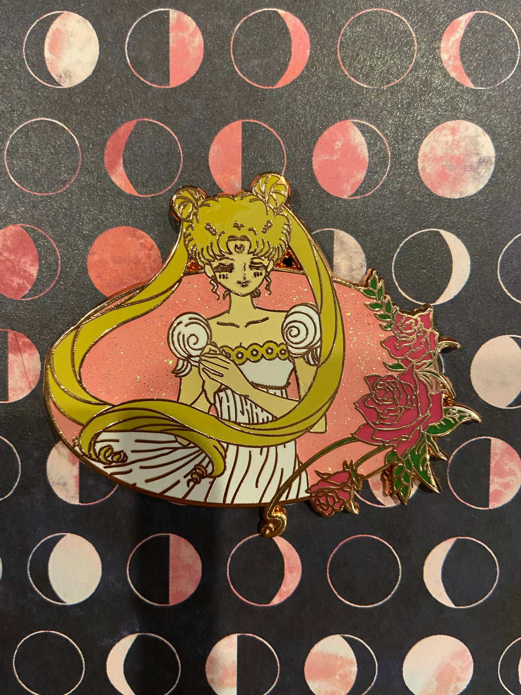 Princess Serenity Glitter Enamel Pin