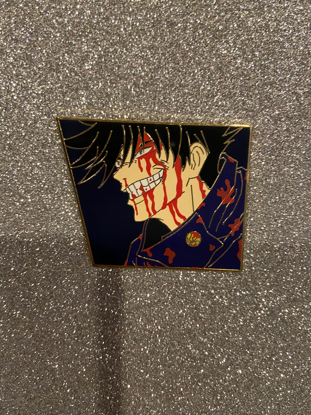 Jujutsu Kaisen Berserk Megumi NON-GLITTER Pin (Blue Side)