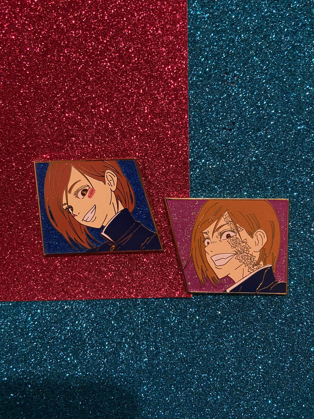 Jujutsu Kaisen Berserk Nobara GLITTER Pin Set