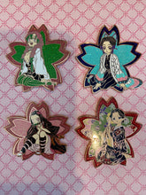 Load image into Gallery viewer, Demon Slayer Sakura Girls Enamel Pin Complete Set
