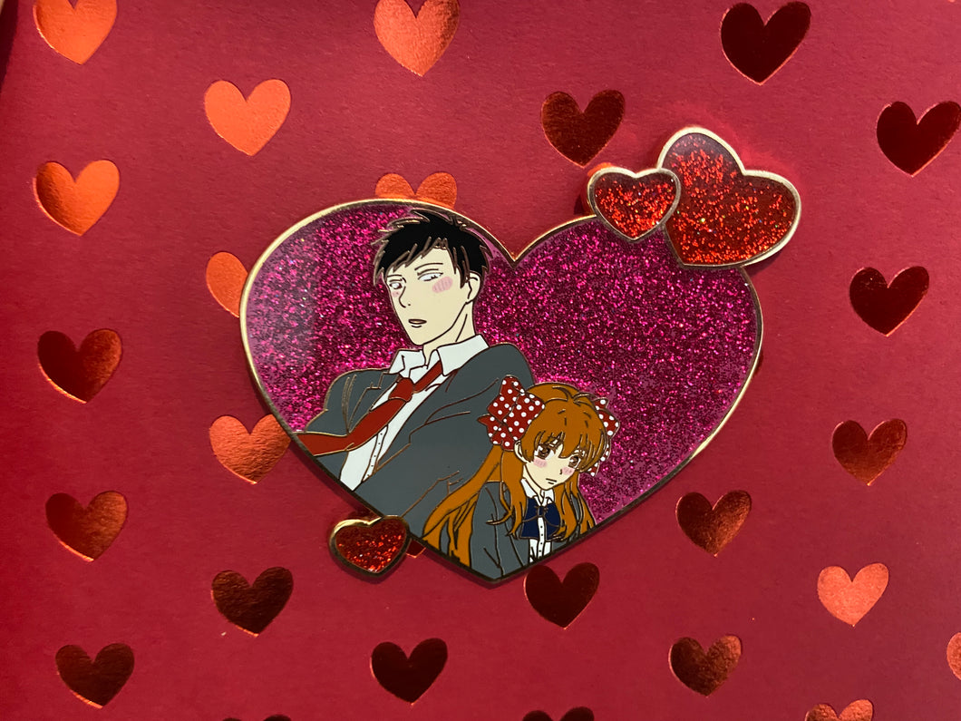 Valentine Special Nozaki & Chiyo Monthly Girls Nozaki-kun Enamel Pin