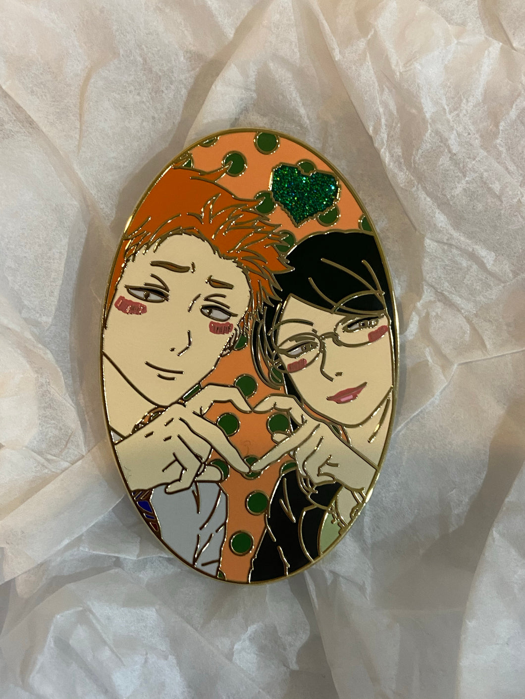 A Couple of Nerds Wotakoi Koyanagi and Kabakura Enamel Pin