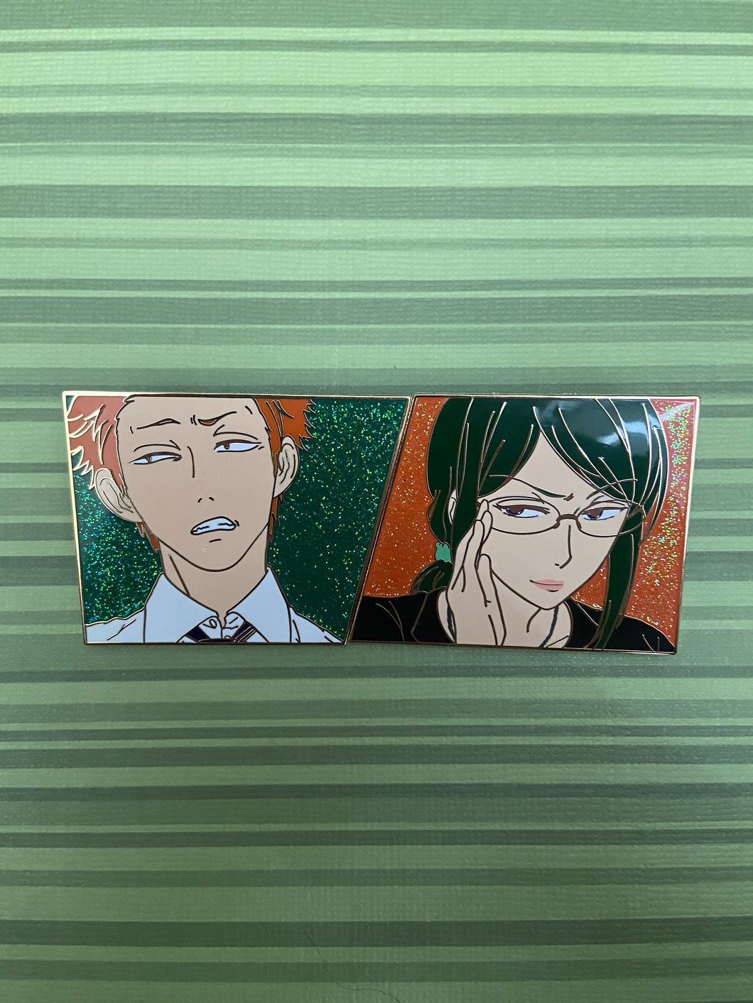 Frown Wotakoi Kabakura & Koyanagi Enamel Pin Set